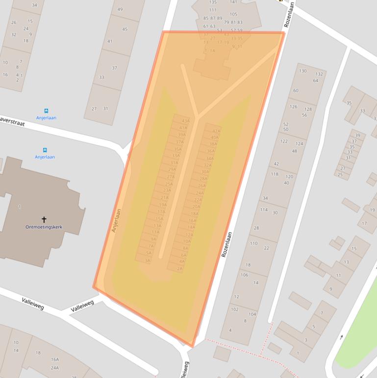 Kaart van postcodegebied 3911DR.