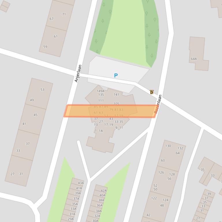 Kaart van postcodegebied 3911DS.