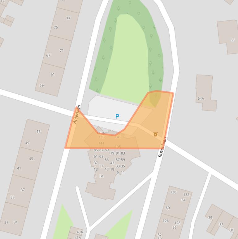 Kaart van postcodegebied 3911DT.