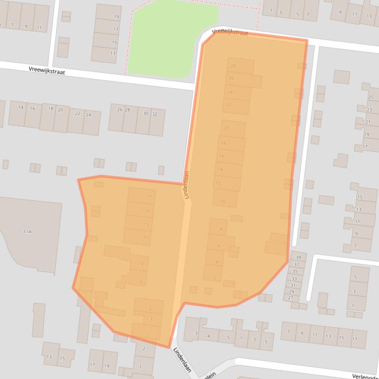 Kaart van postcodegebied 3911EG.