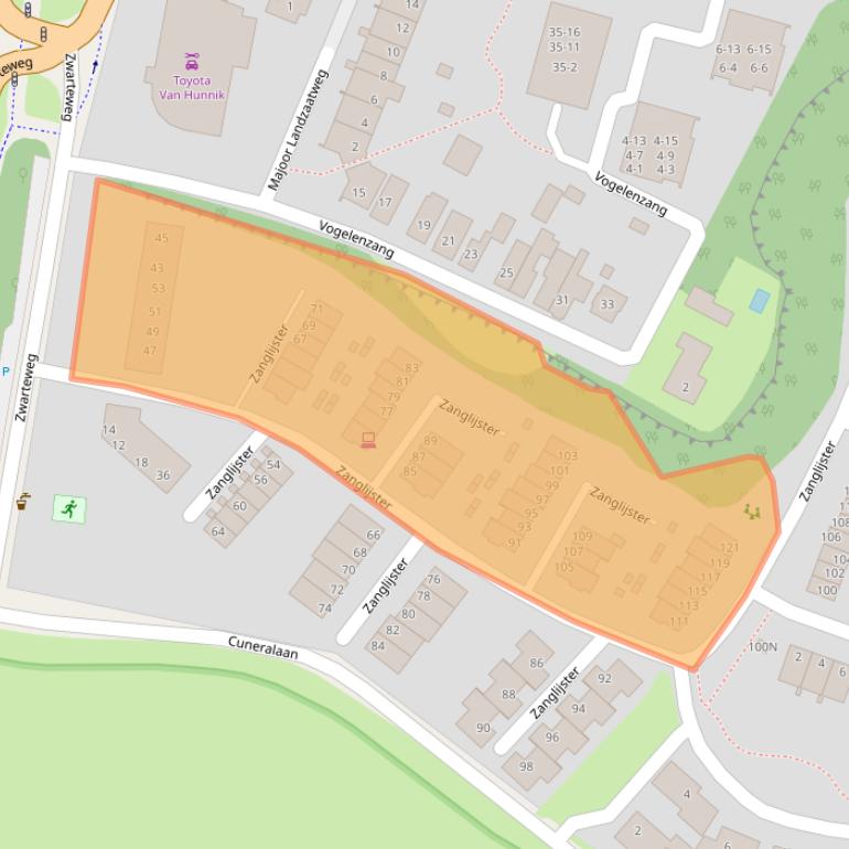 Kaart van postcodegebied 3911ER.