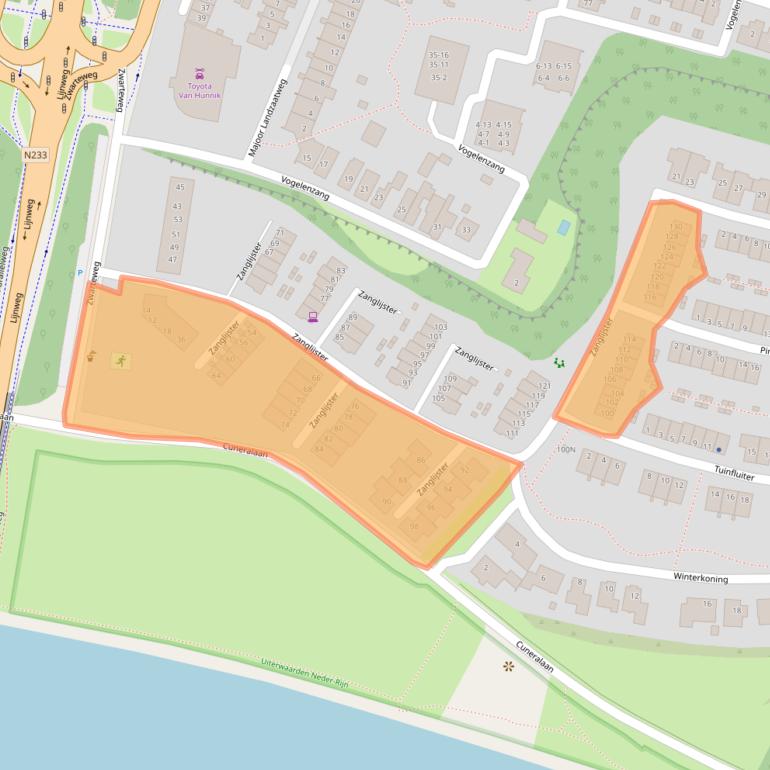 Kaart van postcodegebied 3911ES.