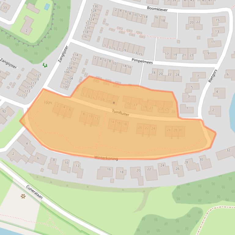 Kaart van postcodegebied 3911EV.