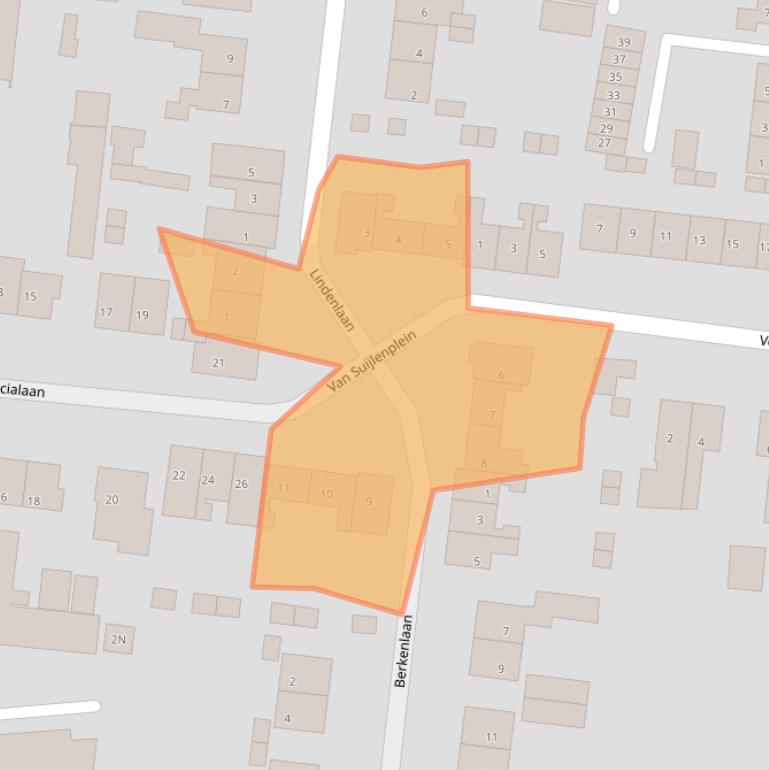 Kaart van postcodegebied 3911GC.