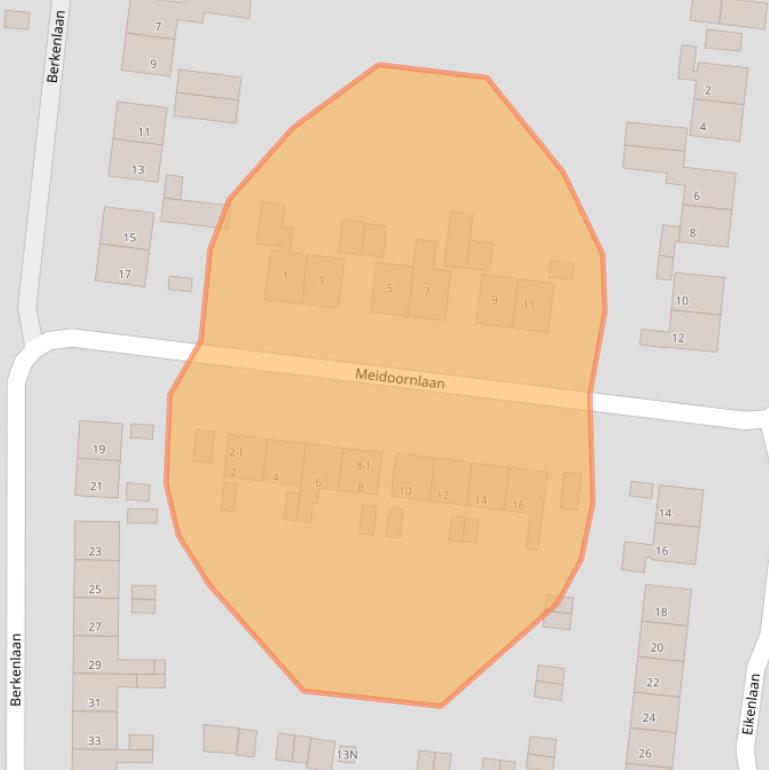 Kaart van postcodegebied 3911GP.