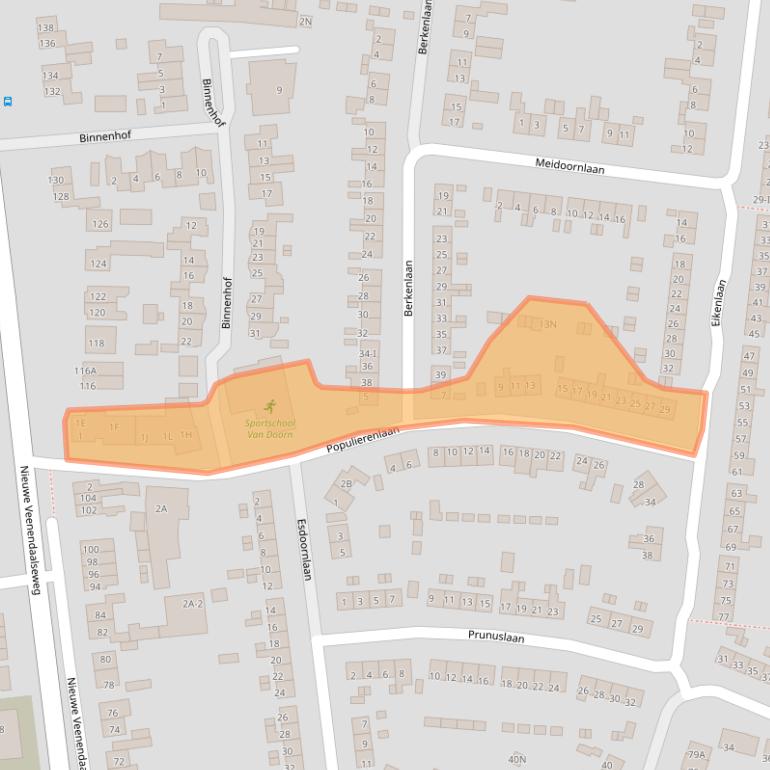 Kaart van postcodegebied 3911GR.