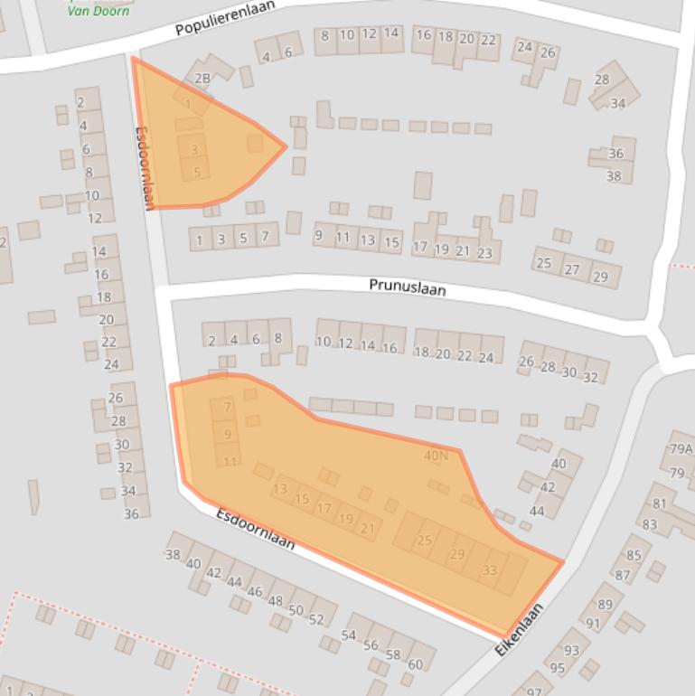 Kaart van postcodegebied 3911GT.