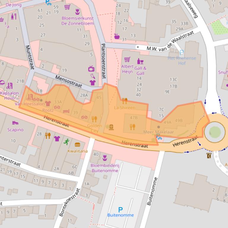 Kaart van postcodegebied 3911JB.