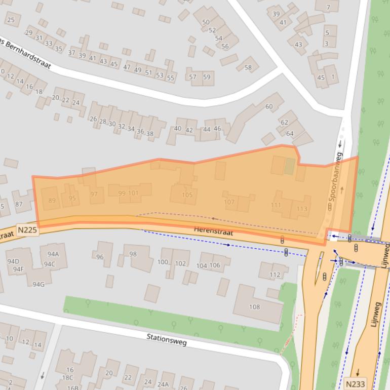 Kaart van postcodegebied 3911JD.