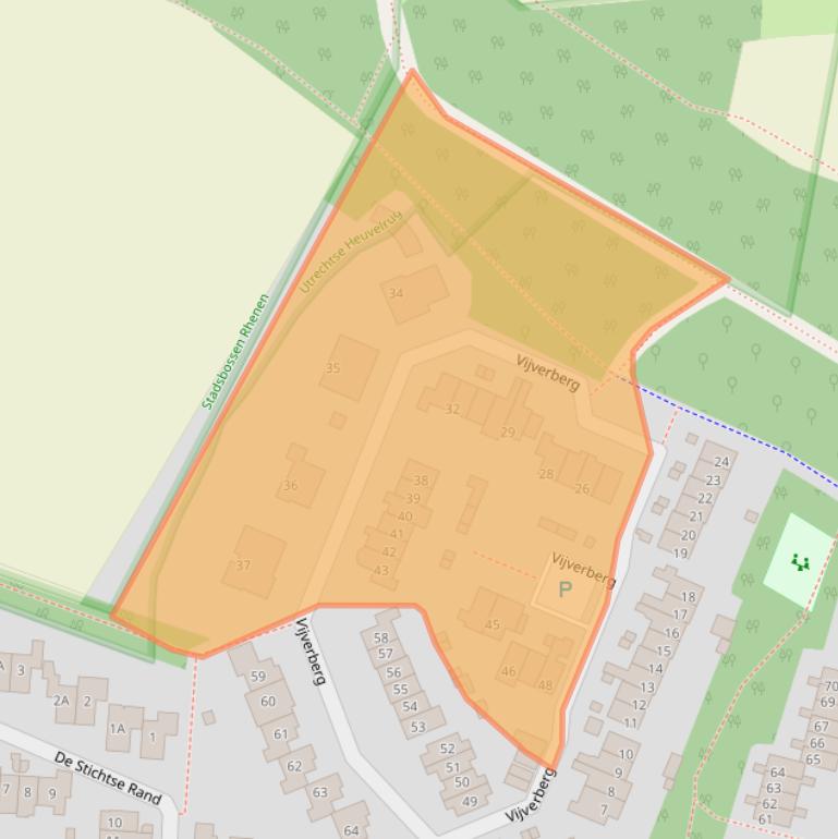 Kaart van postcodegebied 3911JR.