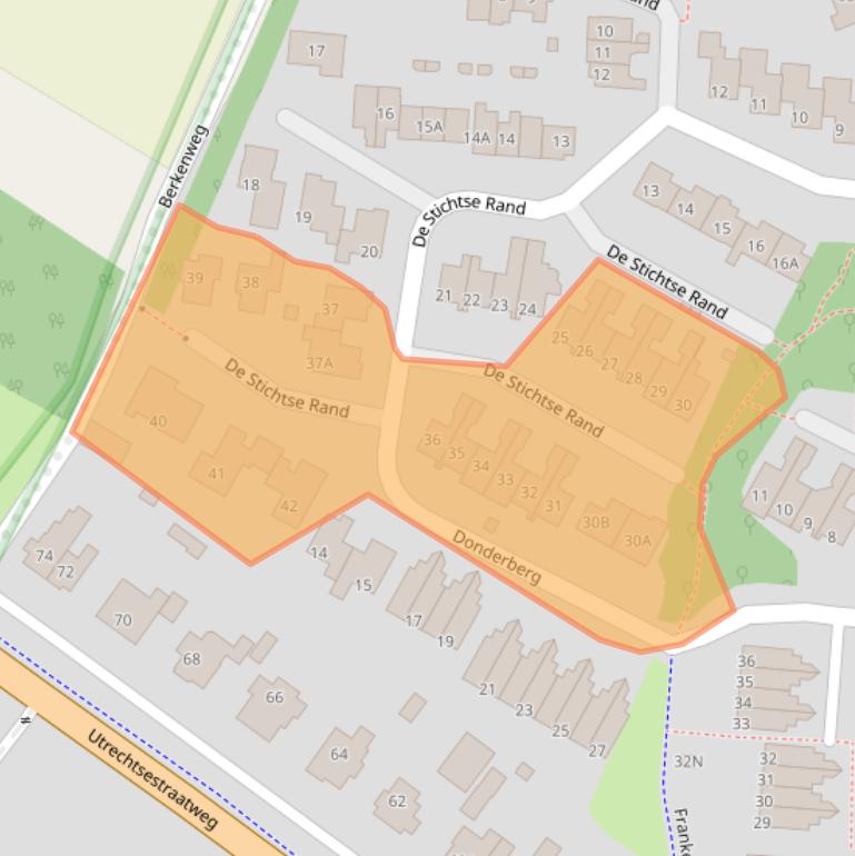 Kaart van postcodegebied 3911JV.