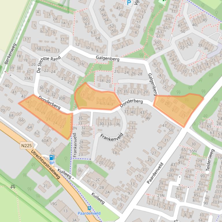 Kaart van postcodegebied 3911JW.