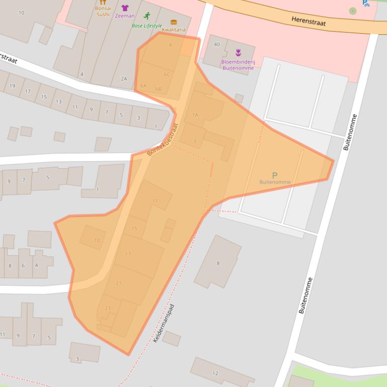 Kaart van postcodegebied 3911KC.