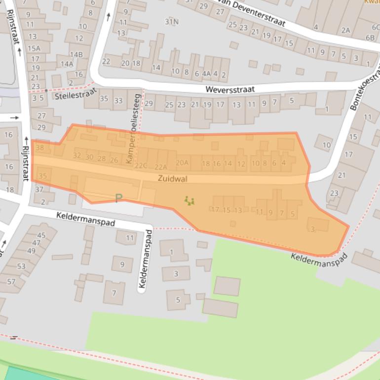 Kaart van postcodegebied 3911KD.