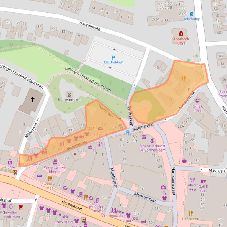 Kaart van postcodegebied 3911KK.