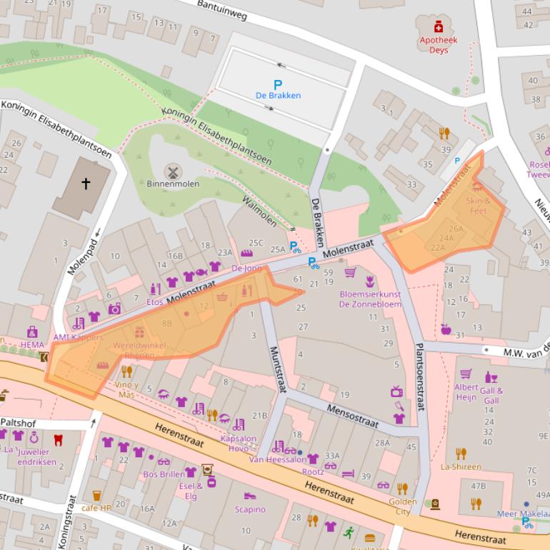 Kaart van postcodegebied 3911KL.