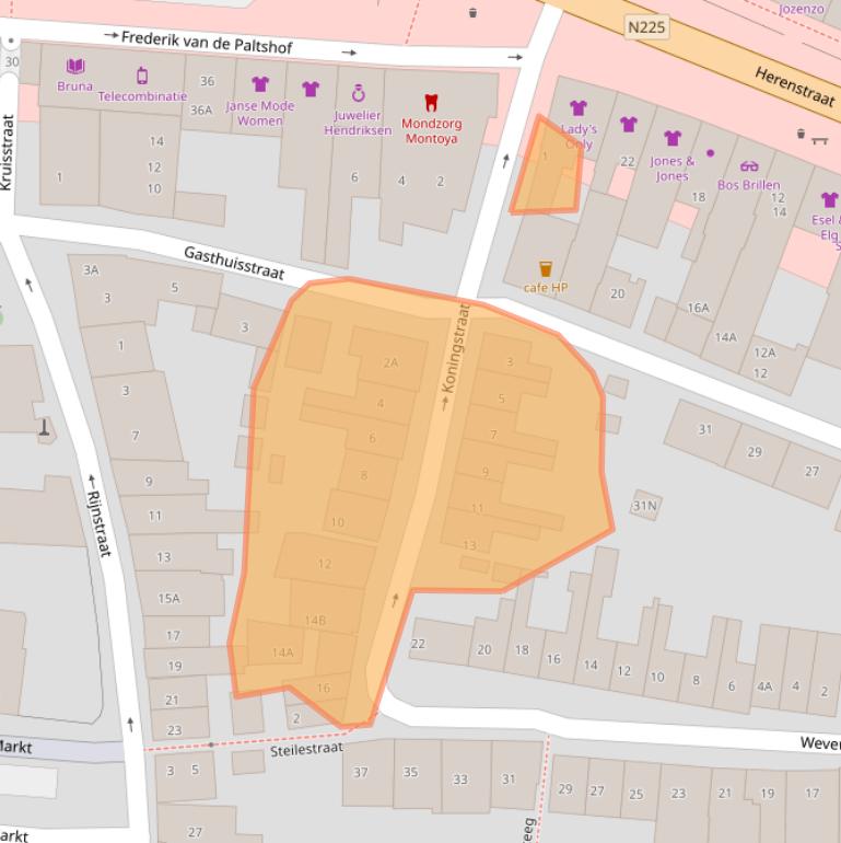 Kaart van postcodegebied 3911KM.