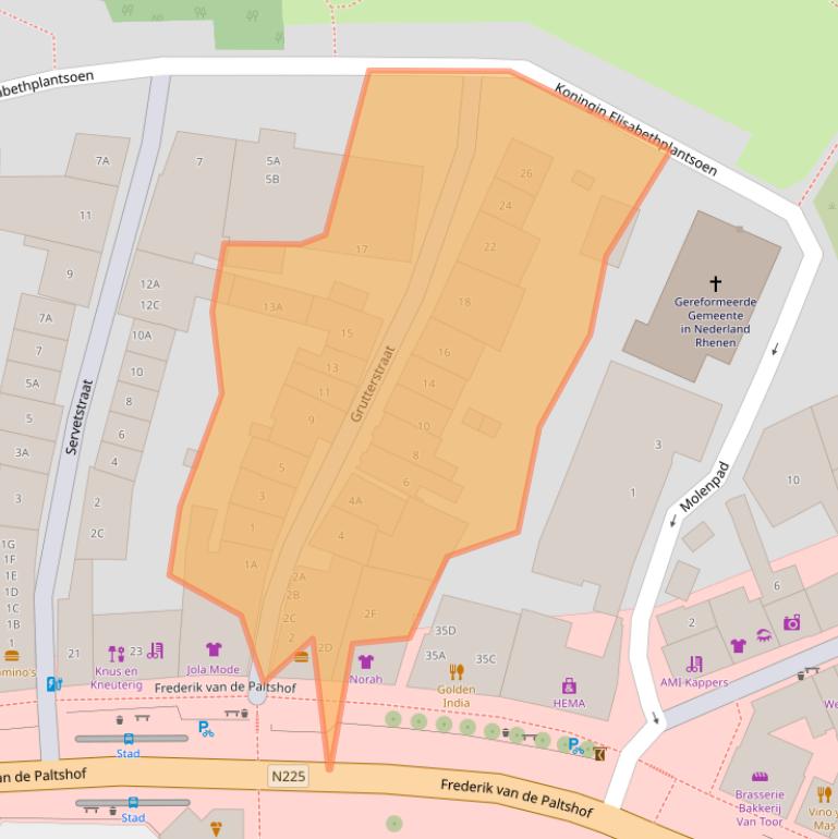 Kaart van postcodegebied 3911KV.