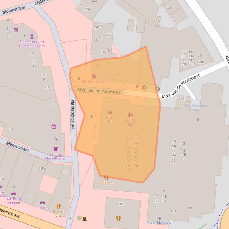 Kaart van postcodegebied 3911LP.