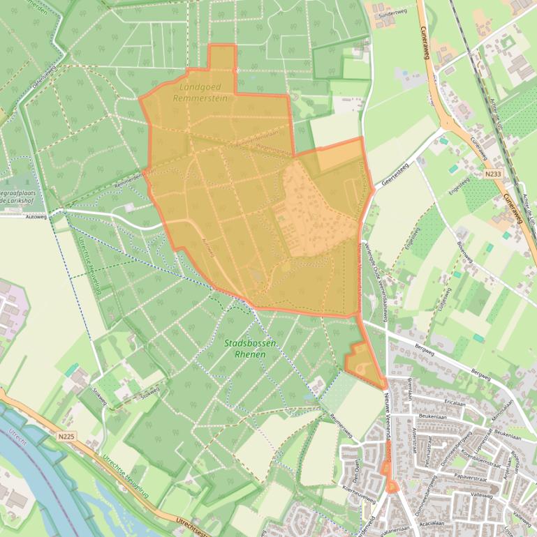 Kaart van postcodegebied 3911MJ.