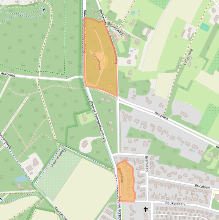 Kaart van postcodegebied 3911MS.