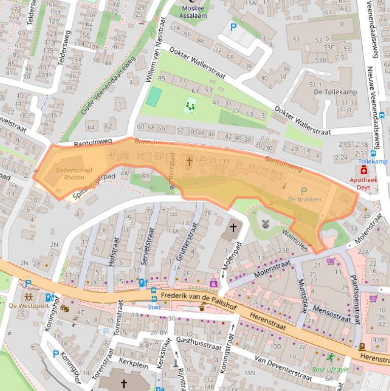 Kaart van postcodegebied 3911MV.