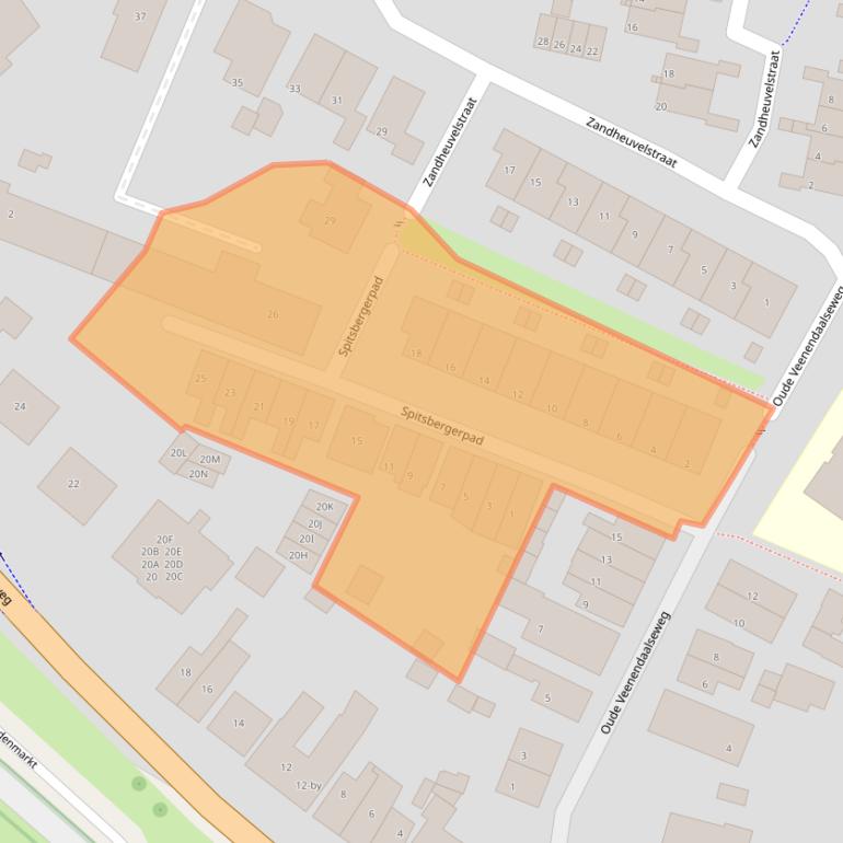 Kaart van postcodegebied 3911NH.