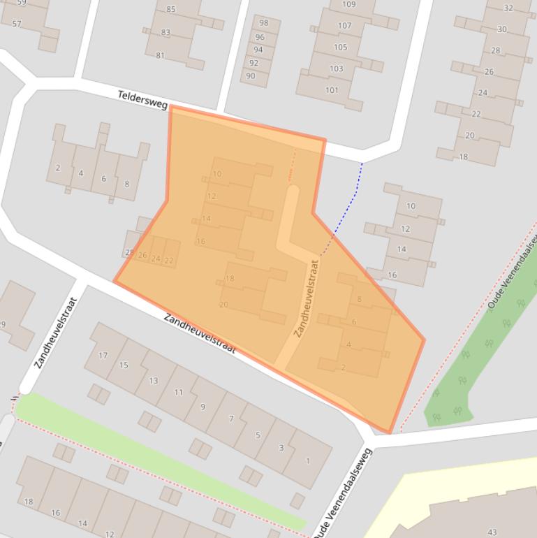 Kaart van postcodegebied 3911NK.