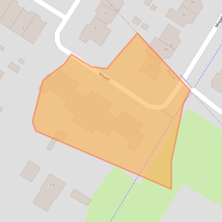 Kaart van postcodegebied 3911NW.