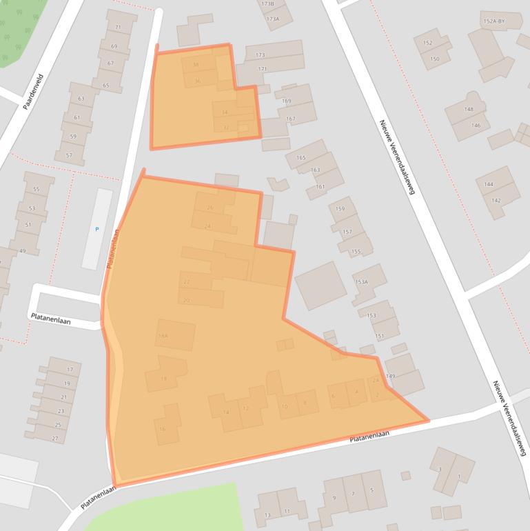 Kaart van postcodegebied 3911PC.