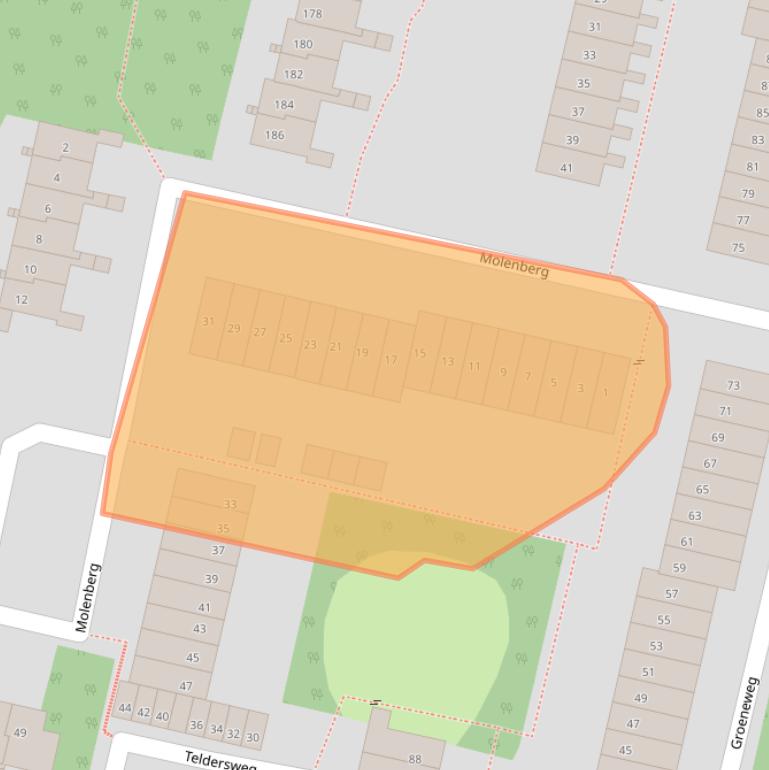 Kaart van postcodegebied 3911PP.