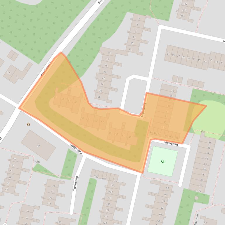 Kaart van postcodegebied 3911PR.