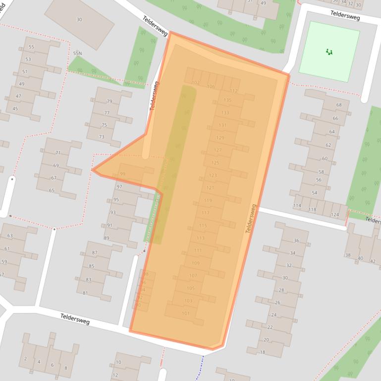 Kaart van postcodegebied 3911PW.