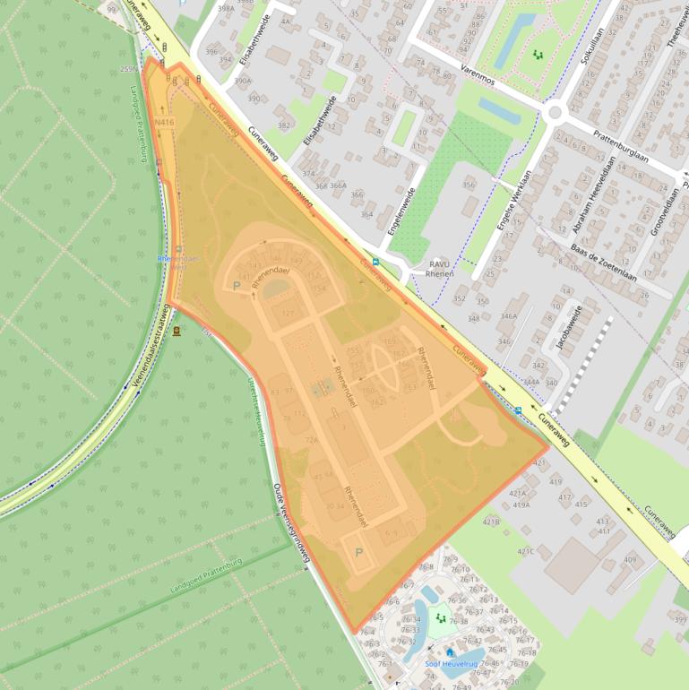 Kaart van postcodegebied 3911RM.