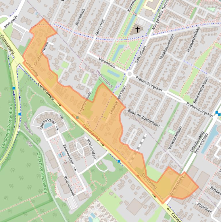 Kaart van postcodegebied 3911RV.