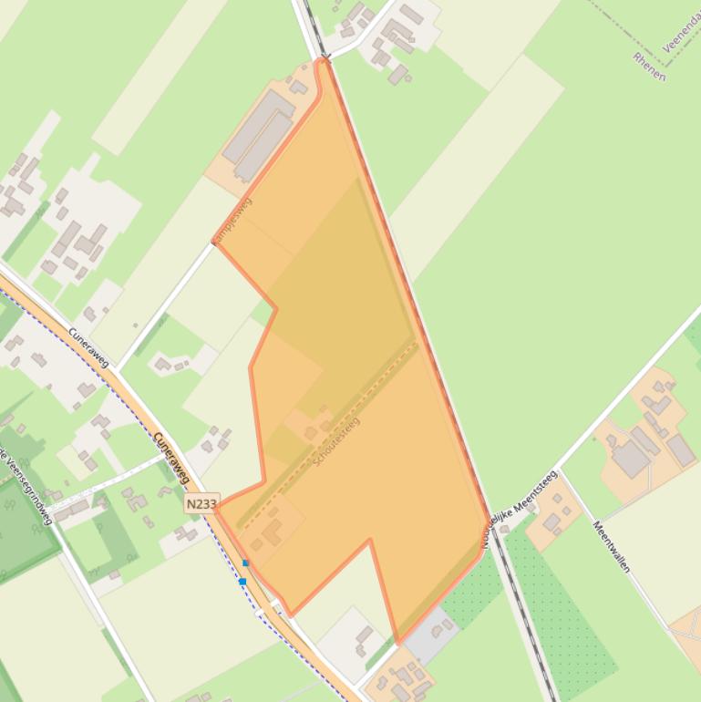 Kaart van postcodegebied 3911RX.