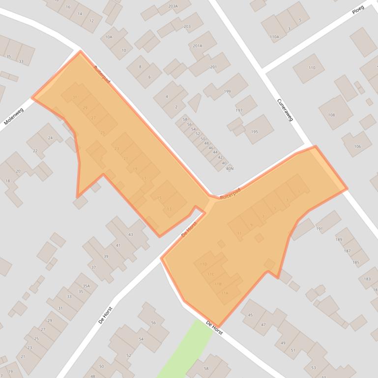 Kaart van postcodegebied 3911SJ.