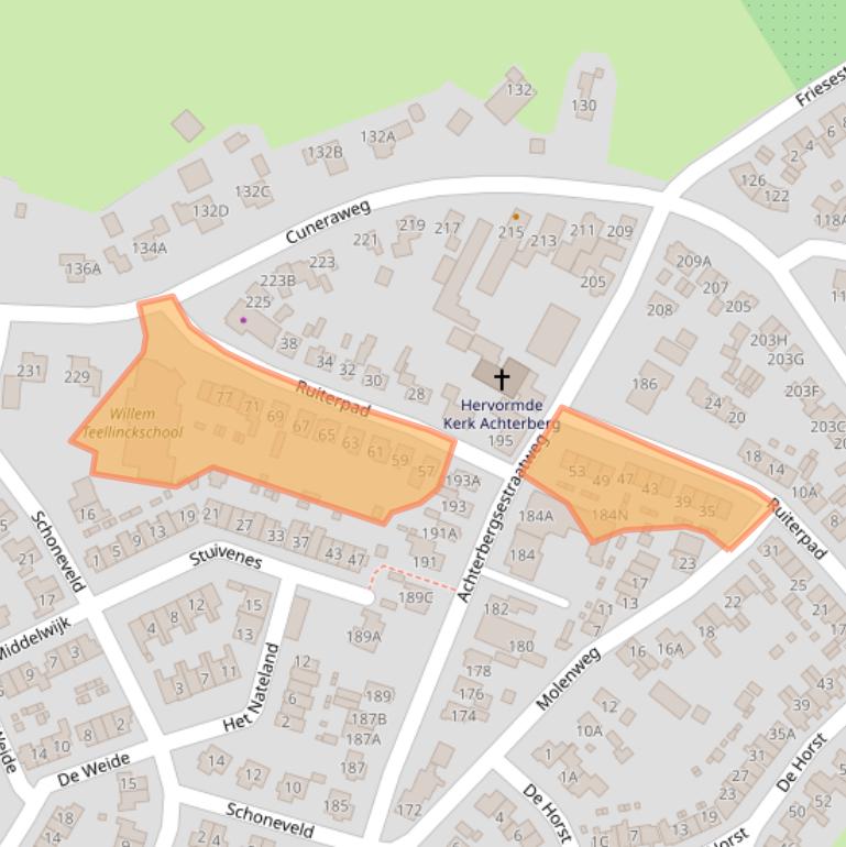 Kaart van postcodegebied 3911SK.