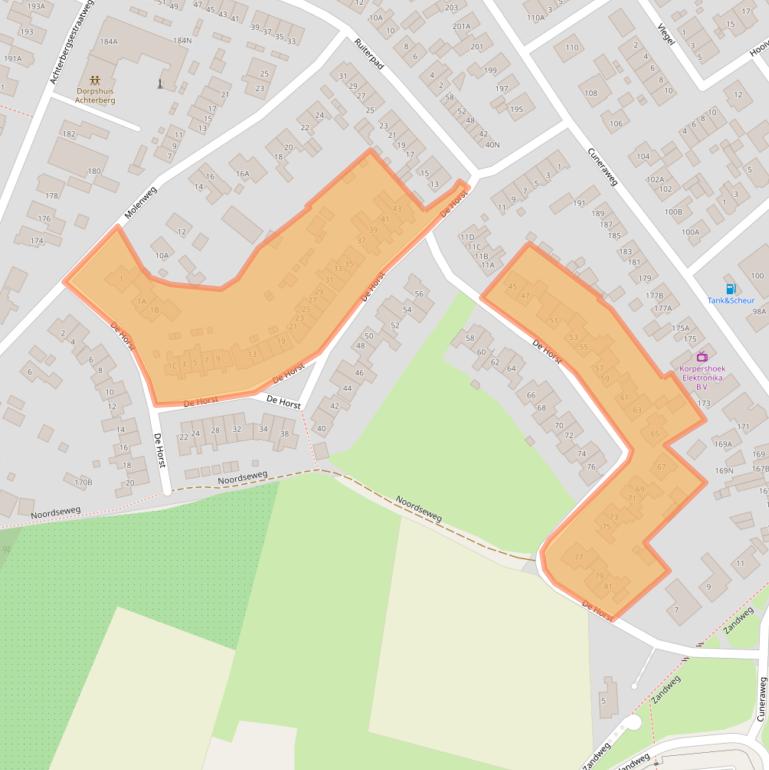 Kaart van postcodegebied 3911SX.