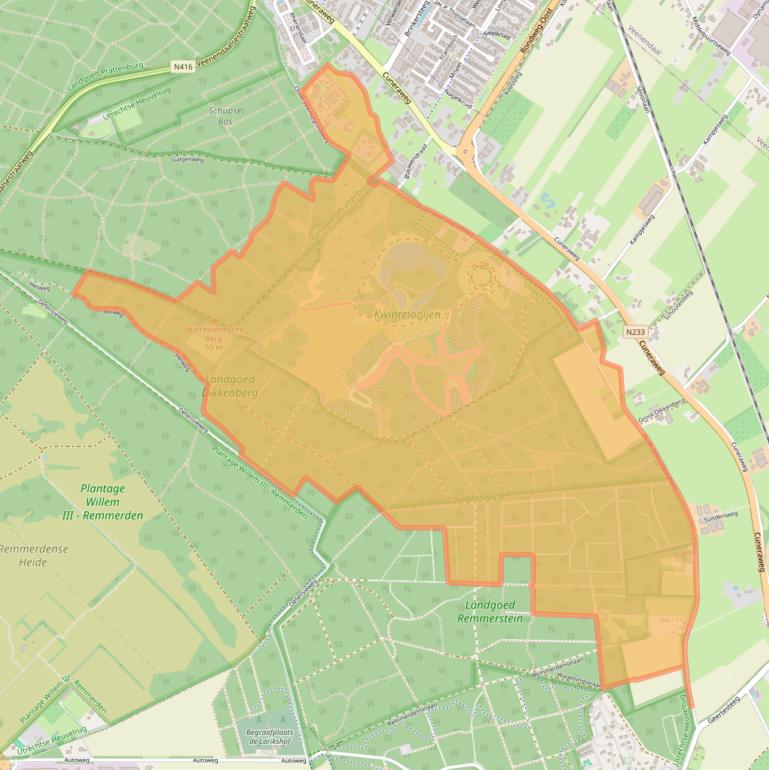 Kaart van postcodegebied 3911TA.
