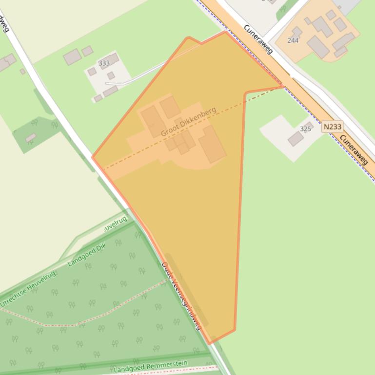 Kaart van postcodegebied 3911TC.