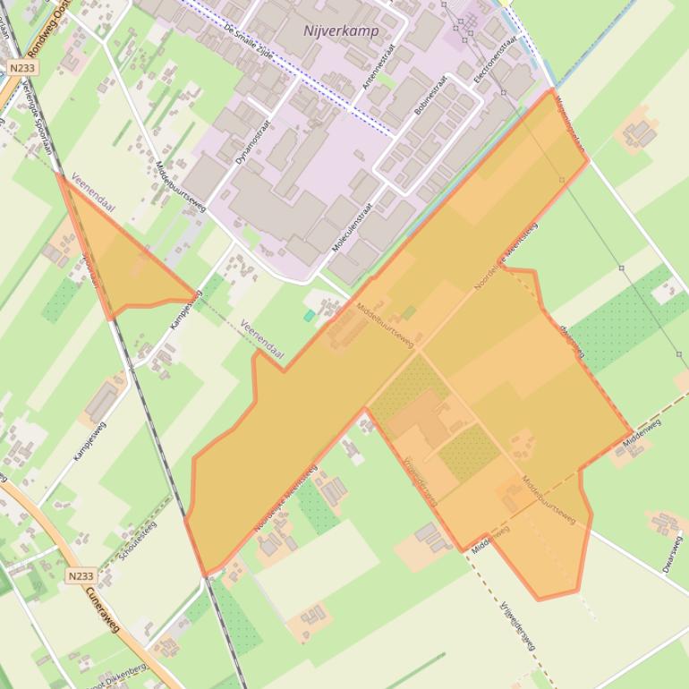 Kaart van postcodegebied 3911TE.