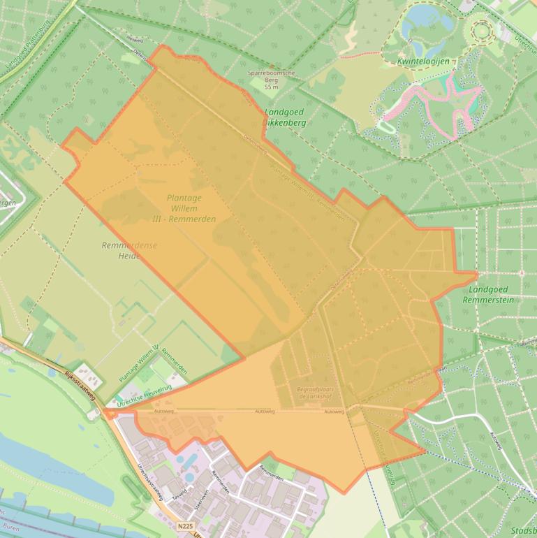 Kaart van postcodegebied 3911TK.