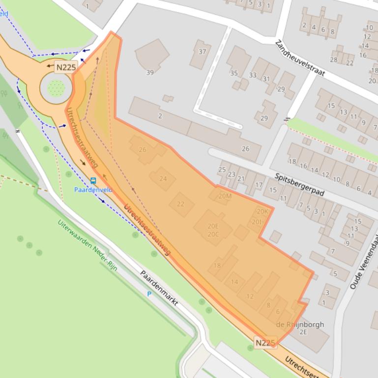 Kaart van postcodegebied 3911TV.