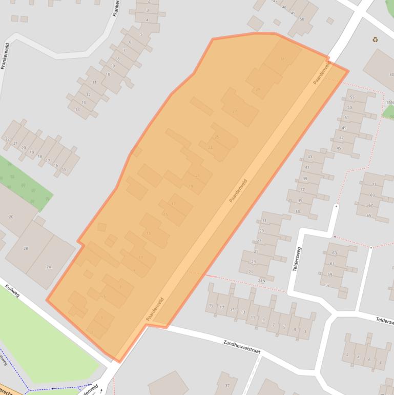 Kaart van postcodegebied 3911XG.