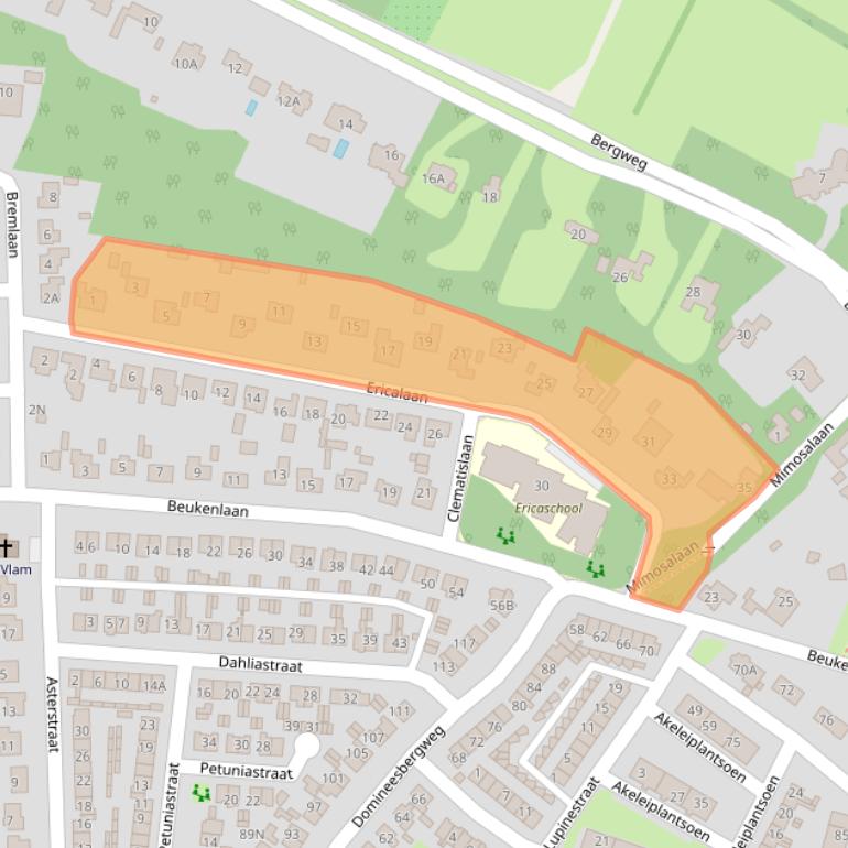 Kaart van postcodegebied 3911XM.