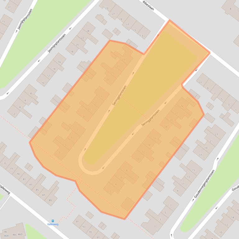 Kaart van postcodegebied 3911ZR.