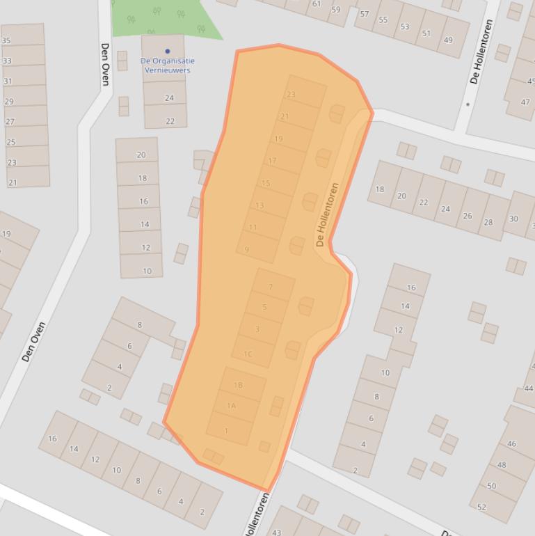 Kaart van postcodegebied 3912AL.