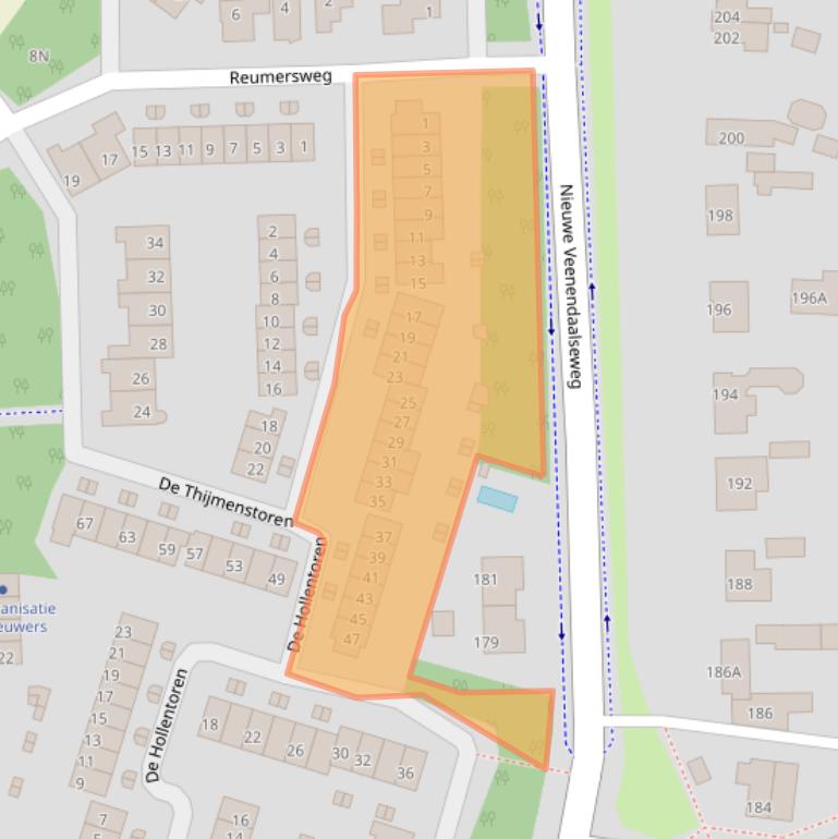 Kaart van postcodegebied 3912AR.