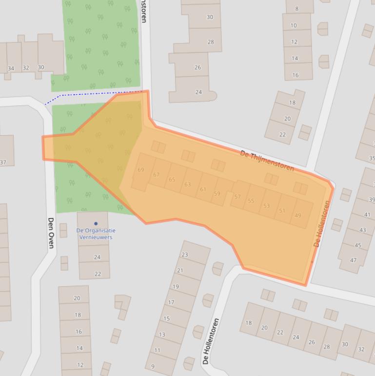 Kaart van postcodegebied 3912AS.